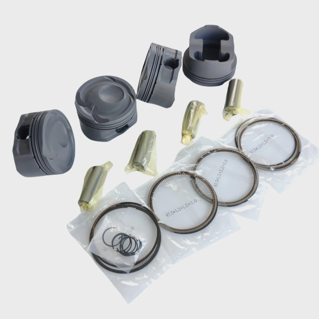 Custom 4032 Forged Piston Set with Rings and Pin for  RS 2.3L Engine 87.5mm Cr 9.5 Performance Use